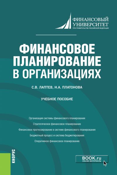 Обложка книги  «Финансовое планирование в организациях. (Бакалавриат). Учебное пособие»
