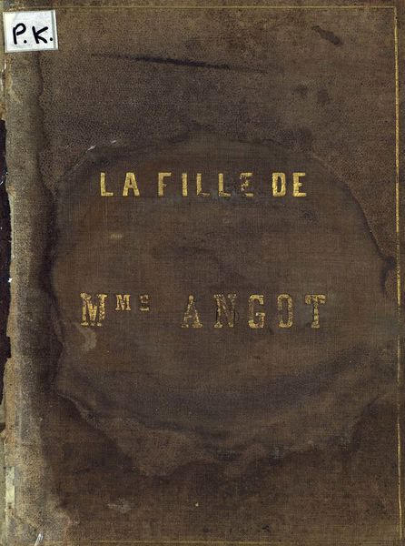 Обложка книги  «La fille de M-me Angot»