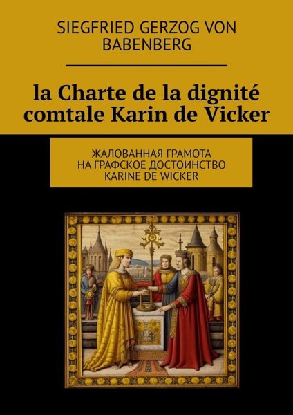 Обложка книги  «La Charte de la dignité comtale Karin de Vicker. Жалованная грамота на графское достоинство Karine de Wicker»