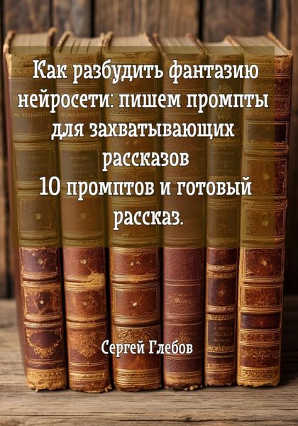 Обложка книги  «Как разбудить фантазию нейросети: пишем промпты для захватывающих рассказов 10 промптов и готовый рассказ.»