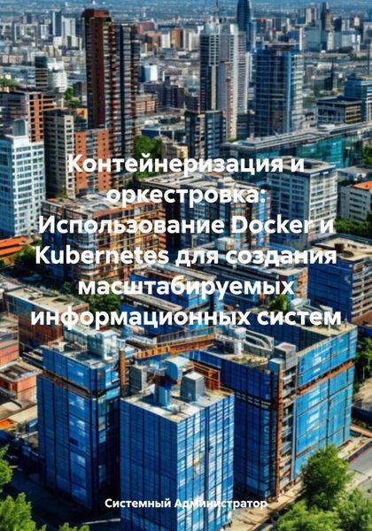 Обложка книги  «Контейнеризация и оркестровка: Использование Docker и Kubernetes для создания масштабируемых информационных систем»