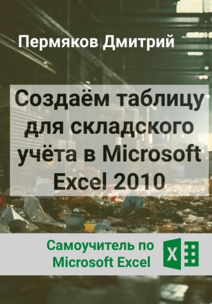 Обложка книги  «Создаём таблицу для складского учёта в Microsoft Excel 2010. Самоучитель по Microsoft Excel.»