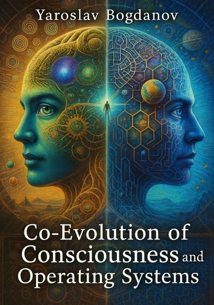Обложка книги  «Co-evolution of consciousness and operating systems (Коэволюция сознания и операционных систем)»