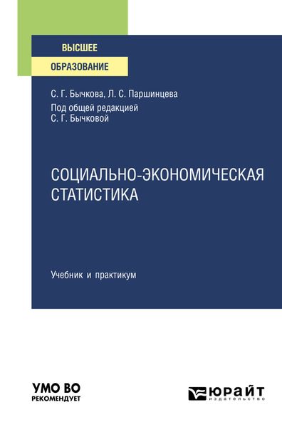 Обложка книги «Социально-экономическая статистика. Учебник и практикум для вузов»