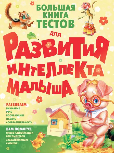 Обложка книги  «Большая книга тестов для развития интеллекта малыша»
