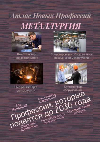 Обложка книги «Атлас Новых Профессий. Металлургия. Профессии, которые появятся до 2030 года»