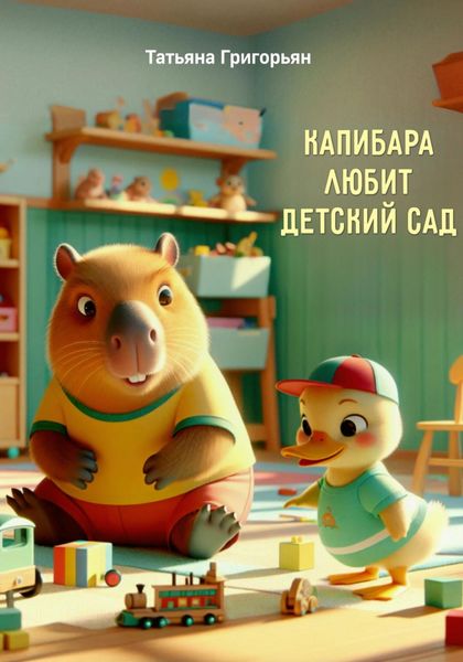 Обложка книги  «Капибара любит детский сад»