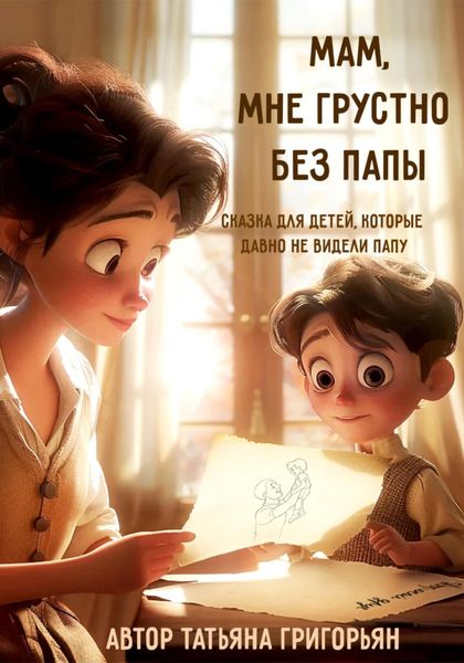 Обложка книги  «Мам, мне грустно без папы»