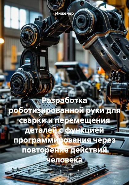 Обложка книги  «Разработка роботизированной руки для сварки и перемещения деталей с функцией программирования через повторение действий человека»