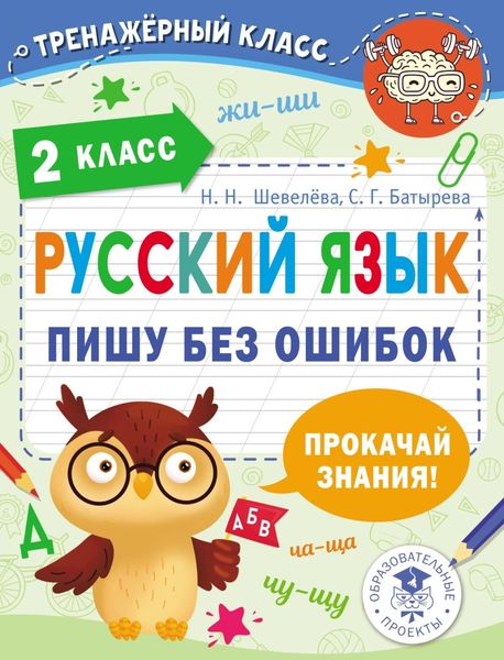 Обложка книги  «Русский язык. Пишу без ошибок. 2 класс»