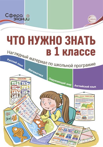 Обложка книги  «Что нужно знать в 1 классе: наглядный материал по школьной программе»