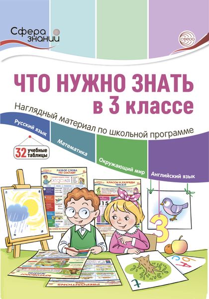 Обложка книги  «Что нужно знать в 3 классе: наглядный материал по школьной программе»