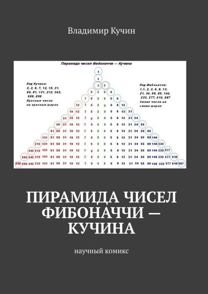 Обложка книги  «Пирамида чисел Фибоначчи – Кучина. Научный комикс»
