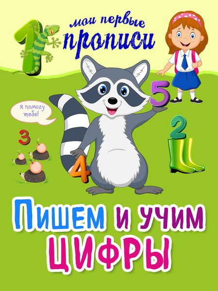 Обложка книги  «Пишем и учим цифры»