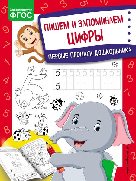 Обложка книги  «Пишем и запоминаем цифры»