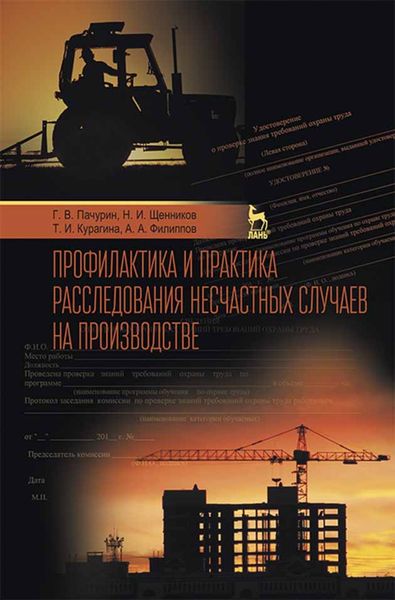 Обложка книги  «Профилактика и практика расследования несчастных случаев на производстве»