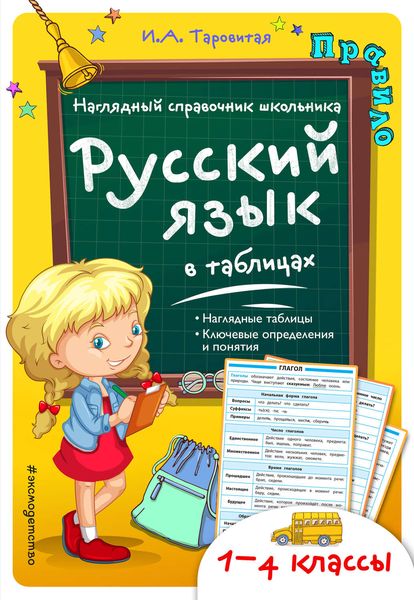 Обложка книги  «Русский язык в таблицах. 1-4 классы»