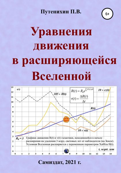Обложка книги  «Уравнения движения в расширяющейся Вселенной»
