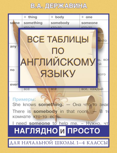 Обложка книги  «Все таблицы по английскому языку для начальной школы. 1–4 классы»