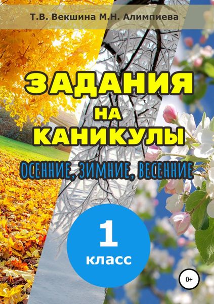Обложка книги  «Задания на каникулы. 1 класс»