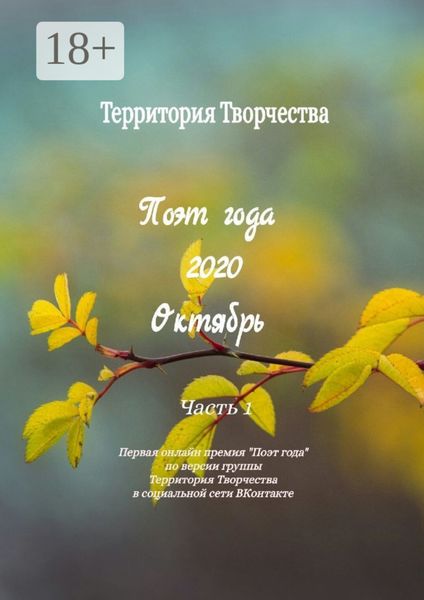 Обложка книги  «Поэт года 2020. Октябрь. Часть 1. Первая онлайн премия «Поэт года» по версии группы Территория Творчества в социальной сети ВКонтакте»