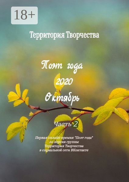 Обложка книги  «Поэт года. 2020. Октябрь. Часть 2. Первая онлайн-премия «Поэт года» по версии группы «Территория Творчества» в социальной сети ВКонтакте»