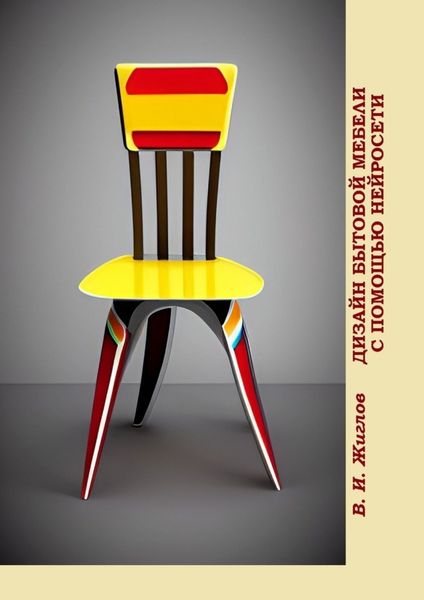 Обложка книги  «Дизайн бытовой мебели с помощью нейросети. На примере обыкновенного стула»