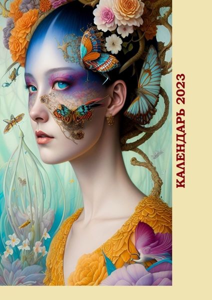 Обложка книги  «Календарь-2023. Японские женщины, цветочный художественный стиль»