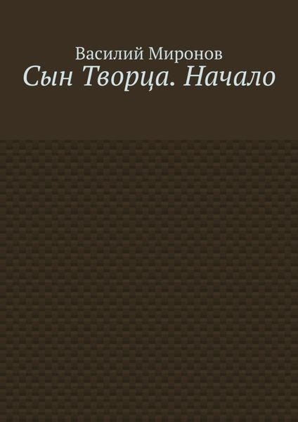 Обложка книги  «Сын Творца. Начало»