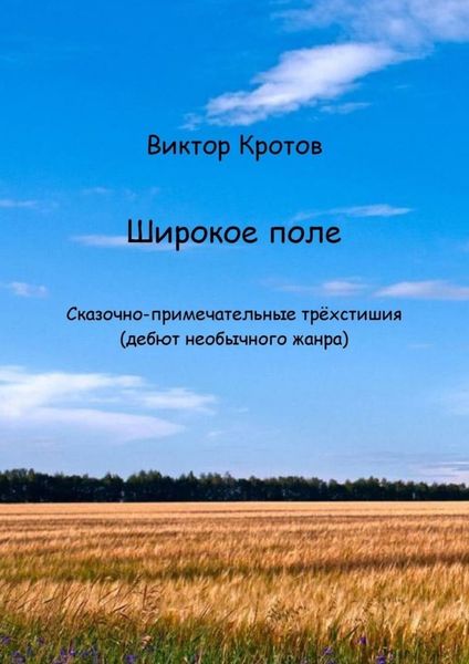 Обложка книги  «Широкое поле. Сказочно-примечательные трёхстишия (дебют необычного жанра)»