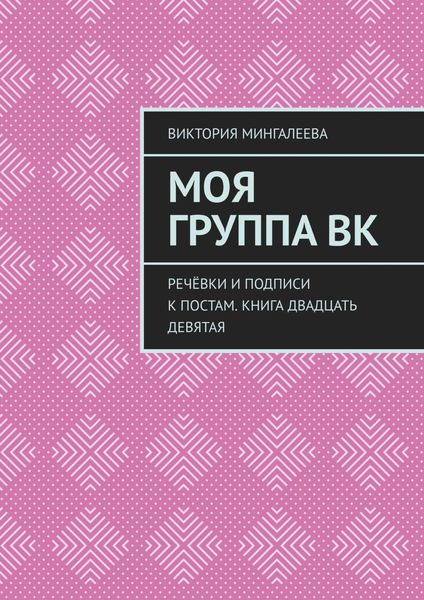 Обложка книги  «Моя группа ВК. Речёвки и подписи к постам. Книга двадцать девятая»