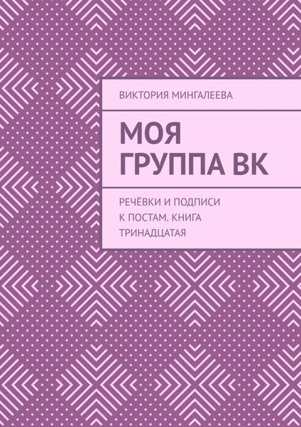 Обложка книги  «Моя группа ВК. Речёвки и подписи к постам. Книга тринадцатая»
