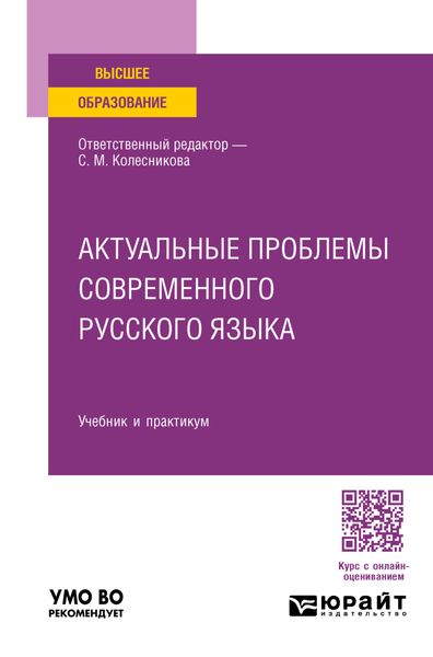 Обложка книги  «Актуальные проблемы современного русского языка. Учебник и практикум для вузов»