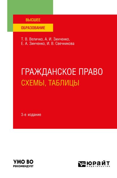 Обложка книги  «Гражданское право. Схемы, таблицы 3-е изд., пер. и доп. Учебное пособие для вузов»