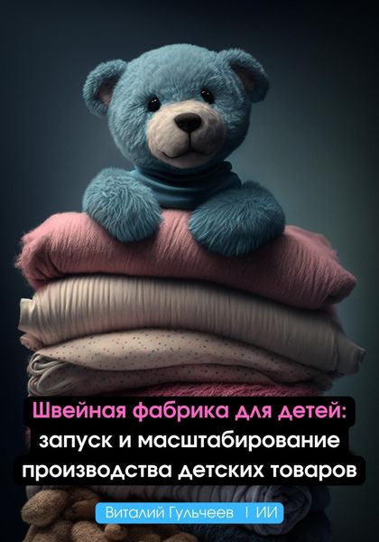 Обложка книги  «Швейная фабрика для детей: запуск и масштабирование производства детских товаров»