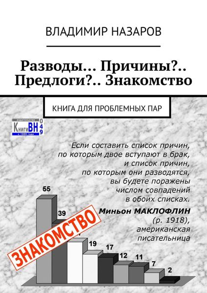 Обложка книги  «Разводы… Причины?.. Предлоги?.. Знакомство. Книга для проблемных пар»