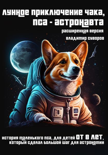 Обложка книги  «Лунное приключение Чака, пса-астронавта. Расширенная версия»