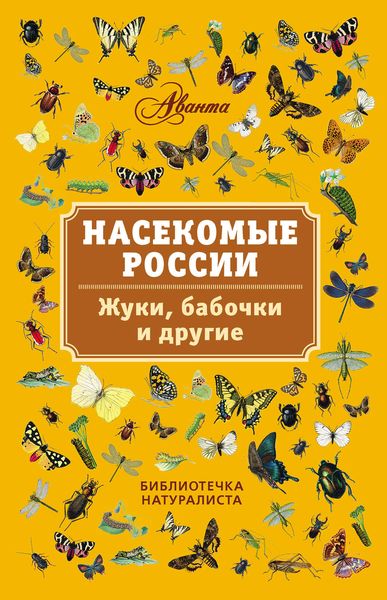 Обложка книги «Насекомые России. Жуки, бабочки и другие»