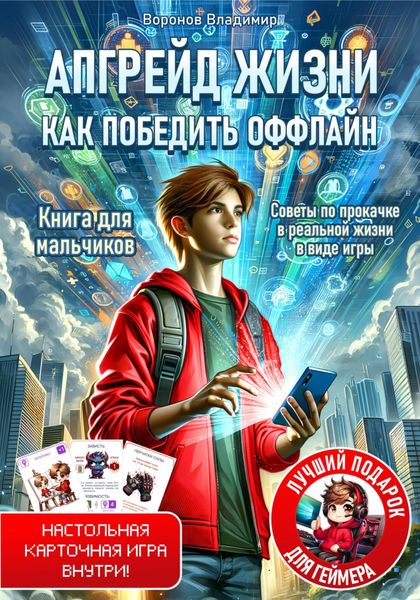 Обложка книги  «Апгрейд жизни. Как победить оффлайн. Книга+настольная игра»