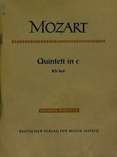 Обложка книги  «Quintett in C fur 2 Violinen, 2 Violen u. Violoncello»