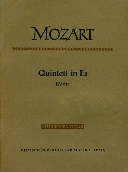 Обложка книги  «Quintett in Es fur 2 Violinen, 2 Violen u. Violoncello»