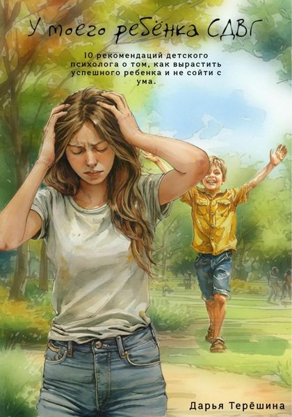 Обложка книги  «У моего ребенка СДВГ. 10 рекомендаций детского психолога о том, как вырастить успешного ребенка и не сойти с ума»