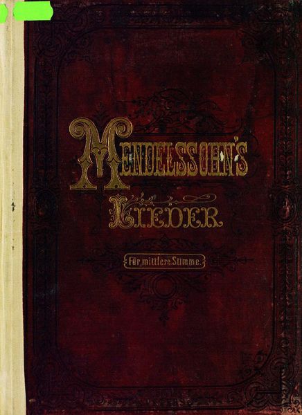 Обложка книги  «Lieder fur eine mittlere Singstimme mit Pianoforte Begleitung»