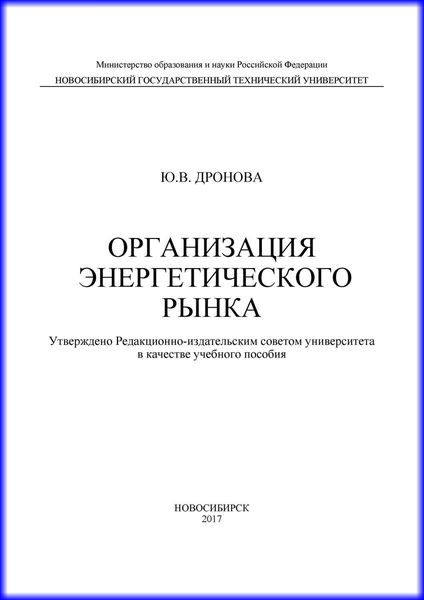 Обложка книги  «Организация энергетического рынка»