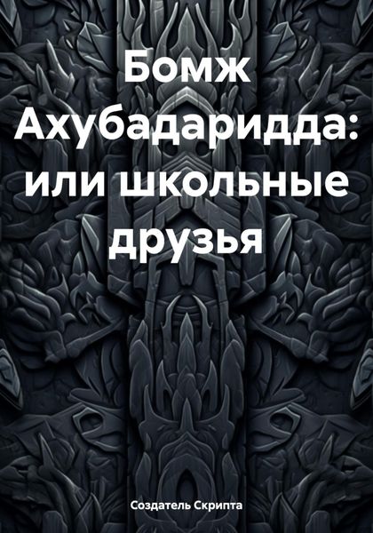 Обложка книги  «Бомж Ахубадаридда: или школьные друзья»