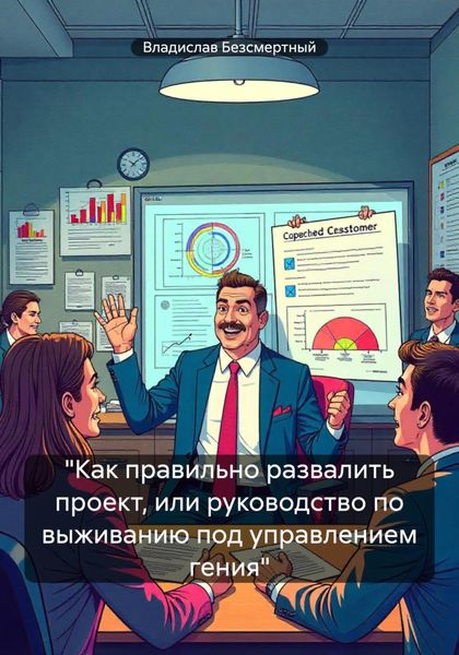 Обложка книги  ««Как правильно развалить проект, или руководство по выживанию под управлением гения»»