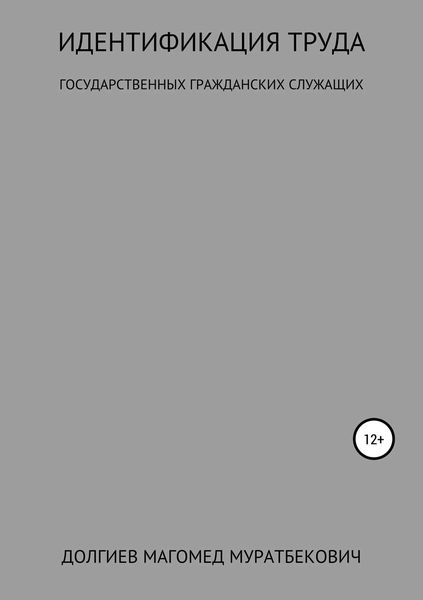 Обложка книги  «Идентификация труда государственных гражданских служащих»