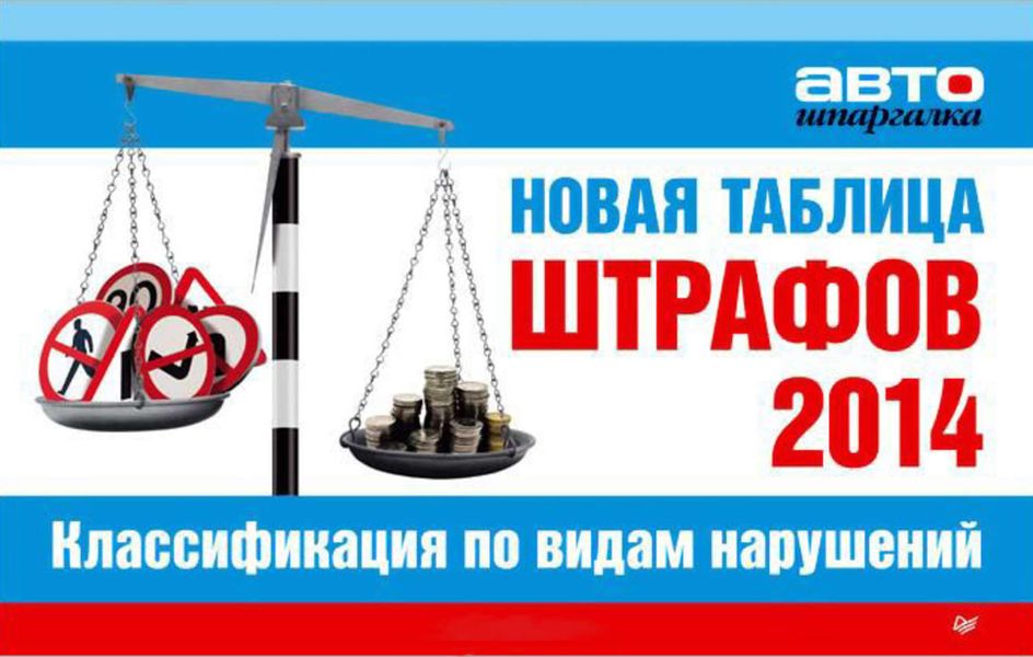Обложка книги «Новая таблица штрафов 2014. Классификация по видам нарушений»