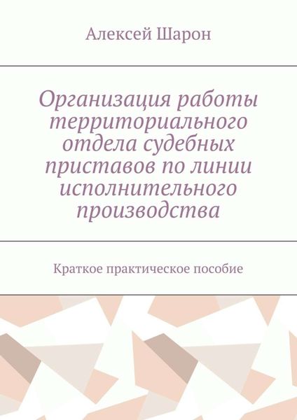 Обложка книги  «Организация работы территориального отдела судебных приставов по линии исполнительного производства. Краткое практическое пособие»