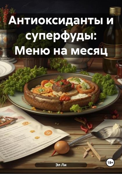 Обложка книги  «Антиоксиданты и суперфуды: Меню на месяц»